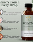 Eucalyptus Essential Oil 100ml | 100% Natural and Pure USDA Organic Eucalyptus Oil | Diffuser Aromatherapy Skin & Hair | 3.38fl oz