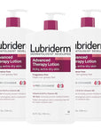 Lubriderm Advanced Therapy Fragrance-Free Moisturizing Lotion with Vitamins E and Pro-Vitamin B5, Intense Hydration for Extra Dry Skin, Non-Greasy Formula, Pack of Three, 3 x 24 fl. oz