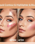 URQT Highly Pigmented Liquid Contour - Built-in Sponge