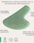 Beauty by Earth Jade Gua Sha - Smoothes Fine Lines & Wrinkles, Face Sculpting Tool for Face Massage, Jaw Massager, Facial Massage Tools, Small Gifts for for Women and Teenage Girls