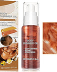 Body Shimmer Oil,Body Shimmer Luminizer for Face & Makeup(Golden Brown)