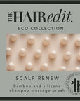 The Hair Edit Scalp Renew Bamboo Shampoo Massage Brush, Scalp Scrubber with Soft Silicone Bristles for Hair Growth, Exfoliation