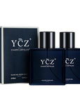 Ycz Charm Unfolds Marine Perfume for Men, 1.7 oz. Long Lasting Eau De Parfum Cologne For Men, Oriental Woody Fragrance - Ideal Special Occasions, Making it the Ideal gentlemen’s Gift (2-Pack).