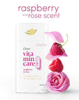 Dove VitaminCare+ Aluminum Free Deodorant Stick for 72H Odor Protection Raspberry & Rose Breathable Deodorant for Women 2.6 oz