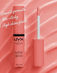 NYX PROFESSIONAL MAKEUP Butter Gloss, Non-Sticky Lip Gloss - Creme Brulee (Natural)