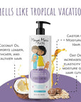2 in 1 Natural Kids Shampoo and Conditioner, Tear Free | For Toddlers with Curly Hair | For All Kids Hair Types | Coconut & Lime Twist, Made in the USA, 32 Fl Oz
