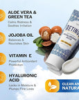 LilyAna Naturals Retinol Cream - Anti-Aging Moisturizer for Face & Neck, Made in USA, Wrinkle Reduction - 1.7oz, 2 Pack