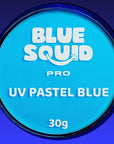 Blue Squid Face Paint Water Based Single Cake Professional Face & Body Paint - Water Activated, Kids Adults Face Painting for Costume, Halloween Makeup, Cosplay - UV Pastel Blue Face Paint 30g