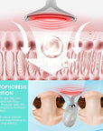 Red-Light-Therapy-for-Face and Neck with 7 Color, Facial Massager for Face and Neck, Face 𝖲 culpting Wand (Grey)