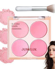 Blush Palette,Shimmer Silky Matte Blush Powder Palette,Professional Cute Brush 01