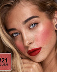 Blush Stick, Multi-use Blush Stick for Cheeks, Eyes, Lips, Silky Creamy Face Stick for Old Women & Mature Skin, Blendable and Buildable Color, Long Lasting Waterproof Non-greasy Formula (#21, Blush)