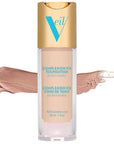 Veil Cosmetics Complexion Fix Liquid Foundation – Buildable Light Porcelain)