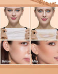 Oil Control Face Powder, Matte Smooth Setting Powder, (Nature BEIGE)