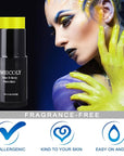 MEICOLY Ogre Green Face Body Paint Stick,Elphaba Face Paint Makeup,Cream Face Paint for Disgust Goblin Demon Halloween SFX Special Effects Cosplay Makeup,Waterproof Eye Black Stick