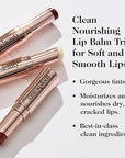 goop Beauty Lip Balm Trio | Clean Moisturizer for Chapped, Cracked & Dry Lips | Clear, Garnet, & Rose | Tinted for Sheer Color | Petroleum Free | 0.16 fl oz Each