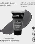 Mehron Makeup Fantasy FX Cream Makeup | Water Based | Halloween | Monster Grey Face & Body Paint For Adults 1 fl oz (30ml) (MONSTER GREY)