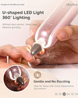 MelodySusie Professional Manicure Pedicure Kit,8-in-1 Electric Nail Drill Set with 5 Speeds,Rechargeable Cordless E-File with 360° LED Light,Perfect Hand Foot Care Trimmer Polish Tools - PC760G