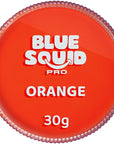Blue Squid Face Paint Water Based Single Cake Professional Face Paint & Body Paint - Water Activated, Kids Adults Face Painting for Costume, Halloween Makeup, Cosplay - Classic Orange Face Paint 30g