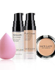 Waterproof Full Coverage Concealer With Primer Sponge Set, (0.2Fl, Natural)