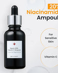 CU Dr. Solution Niacinamide 20% Vitamin C Ampoule – CUSKIN Korean Skin Care with Niacinamide, Glutathione, Hyaluronic Acid, Adenosine, Panthenol for Skin Elasticity and Moisturizing, 30g (1.01 Fl. Oz)