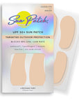 Sun Patch, Reusable Under Eye Sunblock Patches, 100% Silicone Sunscreen Under Eye Patches for UV Protection, Face Stickers with UPF 50, 1 Pack/4 Pairs, Sunkiss (Nude) (Golf, Surf, Swim, Ski & Snow)