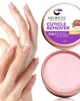gelike ec Cuticle Cream for Dry Damaged Cuticles: Rose Organic Nail Cuticle Remover for Dry, Rough Hands Cracked Rigid Skin - Professional for Salon Home Use