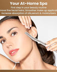 Eyebrow Razor Dermaplaning Tool with 10 Blade Refills Exfoliating Face Razors for Women Facial Razor for Peach Fuzz and Eyebrow Hair Removal
