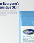 Cetaphil Face and Body Wipes, Gentle Skin Cleansing Cloths, 50 Count, Twin Pack, for Dry, Sensitive Skin, Flip Top Closure, Great for the Gym, Travel, in the Car, Hypoallergenic, Fragrance Free