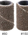 PANA 100 Pieces Nail Sanding Bands Professional Nail Manicure Great Fit for Nail Drill Bits for Acrylic Nails (60 Grit, Brown)