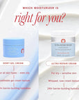 First Aid Beauty - Hydrating Dewy Gel Cream, Lightweight Oil-Free Facial Moisturizer with Hyaluronic Acid and Ceramides, Helps Reduce Excess Oil Build Up & Improve Skins Hydration, 1.7 oz