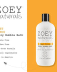 Zoey Naturals - Sweet Citrus Bubble Bath for Kids & Babies - Organic Tear-Free, Non-Toxic Toddler Soap with Moisturizing Aloe & Avocado Oil - Long Lasting Bubbles - Made in USA, 17 oz