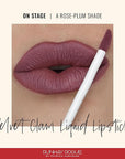 Runway Rogue Velvet Glam Liquid Lipstick, Almost-Matte Rose-Plum Lipstick, ‘On Stage’