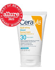 CeraVe Hydrating Sheer Sunscreen SPF 30 for Face and Body | Mineral & Chemical Sunscreen with Zinc Oxide, Hyaluronic Acid, Niacinamides and Ceramides| Paraben Free Fragrance Free | 3 Ounces