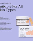 KraveBeauty Oat So Simple Water Cream, Enriched With Oat & Squalane To Soothe & Lock In Moisture, Everyday Moisturizer, For All Skin Types, Vegan & Cruelty Free, 2.7 fl oz