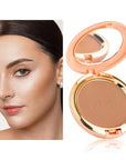 Oulac Matte Bronzer Powder Face Makeup with Mirror Cruelty-Free BS02