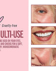 KIMUSE Cosmetics Multi Stick Trio, Cream Blush Stick, Highlighter Stick & Moisturizer, 3 Pack Makeup Sticks for Older Women & Mature Skin (Luminous Bordeaux Trio)