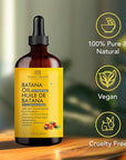 Botanic Hearth 100% Pure Batana Oil For Hair Growth | Infused with Batana Kemel Oil | Hair Oil Repairs Dry Damaged Hair, Strengthening, Healthier - Hair Tonic, 2.0 fl oz