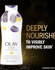 Olay Body Wash for Women, Age Defying with Vitamin E, 24hr Moisturizing, Hydrating & Refreshing, B3 Vitamin Complex, Free of Parabens & Phthalates, For All Skin Types, Scented, 22 fl oz (Pack of 2)