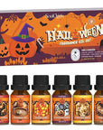 Halloween Fragrance Oils Set, Essential Oil for Diffuser, Diffuser Oil, Use for Soap Candle Making,Caramel Apples, Pumpkin Pie, Candy Corn, Halloween Cookies, Popcorn Balls, Snickers Bars