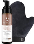 Self Tanner Tanning Mousse Kit - USA Made with Natural & Organic Ingredients, Self Tanner Mousse and Mitt, Tan Kit, Fake Tan Tanning Foam, Ultra Dark, Sunless Tanners Best Sellers