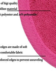 Reusable Makeup Remover Pads 16 Pack Microfiber Cleansing Facial Rounds Wipes Face, Eyes, Lips(3.5inch, dark pink)