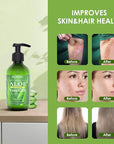 Aloe Vera Gel, 100% Aloe Vera Organic from Freshly Cut Aloe Leaves, Skin Care for Deeply & Rapidly Soothing, Firming, After Shave, Sunburn Relieve, etc