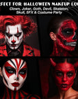 BOBISUKA Red Face & Body Paint Stick Water-Based Washable Face Paint Makeup Stick for Halloween Skeleton, Skull, Devil, Goth, Clown, Joker Cosplay, SFX, Sports Eye Black & Costume Party
