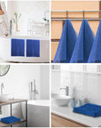 UJFQBH 3 Pieces African Bath Sponge African Net Long Net Bath Sponge Exfoliating Shower Body Scrubber Back Scrubber Skin Smoother,Great for Daily Use (Blue)