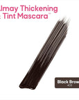 Almay Thickening & Tint Mascara, Instant Soft Full Volume, Conditions & Darkens Natural Lashes Over Time, No Flaking or Clumping, 403 Black Brown, 0.28 fl oz
