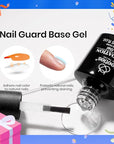 Beetles 2Pcs No Wipe Gel Top Coat and Base Coat Set, High Gloss Clear Long Lasting Base and Top Coat, Soak Off Nail Art DIY at Home