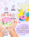 Jcoos Lip Gloss Making Kit 73PCS Lip Gloss Keychain Make Your Own Lip Gloss Kit, DIY Lip Gloss Making kit, Soap Making Kit for Kids, Make Your Own Soap Kit Soap Making Kit Science Kits for Kids Age