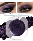 Dark Purple Cream Glitter Shimmer Metallic Eyeshadow Palette Makeup Halloween Birthday Party Wear, Natural Single Mini Instant Holographic Eyeshadow For Women, Sombras Crema Para Ojos
