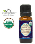 US Organic 100% Pure Spearmint Essential Oil - USDA Certified Organic, Steam Distilled - W/Euro droppers (More Size Variations Available) (10 ml / .33 fl oz)