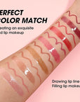 LANGMANNI 6 Matte Lip Liner With 6 Nourishing Lip Oil Lip Gloss Set, Long-Lasting And Hydrating 2 IN 1 Makeup Set, Beauty Daily Cosmetics Gift for Girls